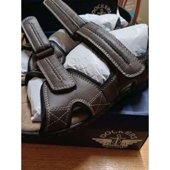 NWT Dockers Briar men\'s leather memory foam sandals 8w main image 6